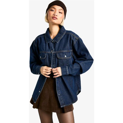 Chemise En Jean Oversize - 38 - boohoo - Modalova