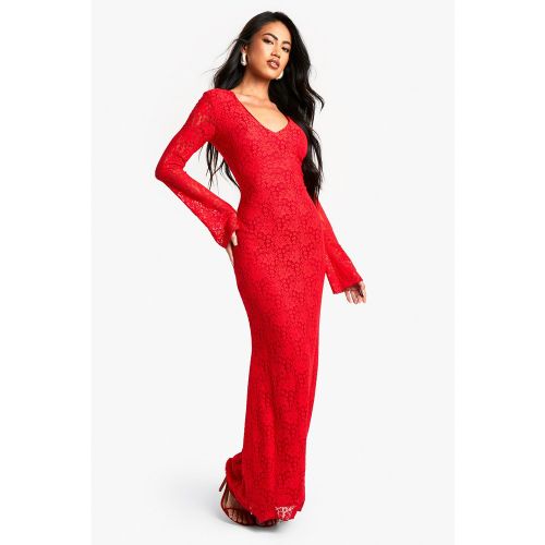 Robe Longue En Dentelle À Décolleté Plongeant - 36 - boohoo - Modalova