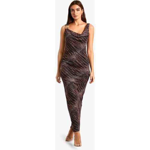 Robe Nuisette Croco À Col Bénitier - 36 - boohoo - Modalova