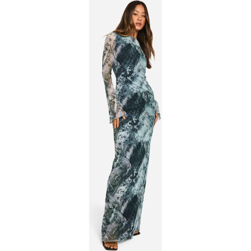 Tall" - Robe Longue Imprimée À Dos Nu - 36 - boohoo - Modalova