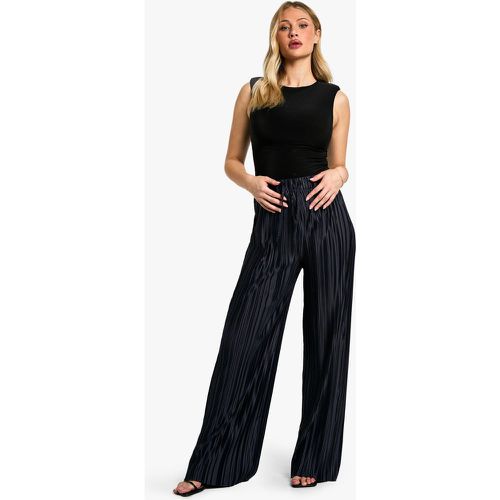 Maternité - Pantalon De Grossesse Large Plissé À Taille Élastiquée - 38 - boohoo - Modalova