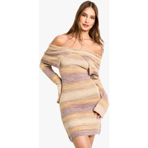 Robe Pull Rayée À Col Bateau - S - boohoo - Modalova