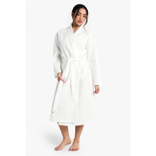 Robe De Chambre En Tissu Gaufré - 34 - boohoo - Modalova