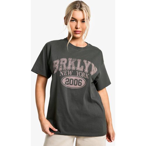 T-Shirt Oversize À Slogan Brooklyn New York - Xl - boohoo - Modalova