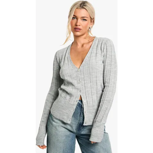 Cardigan Côtelé Épais - S - boohoo - Modalova