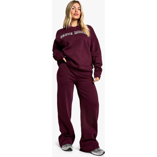 Jogging Droit Bordeaux - S - boohoo - Modalova