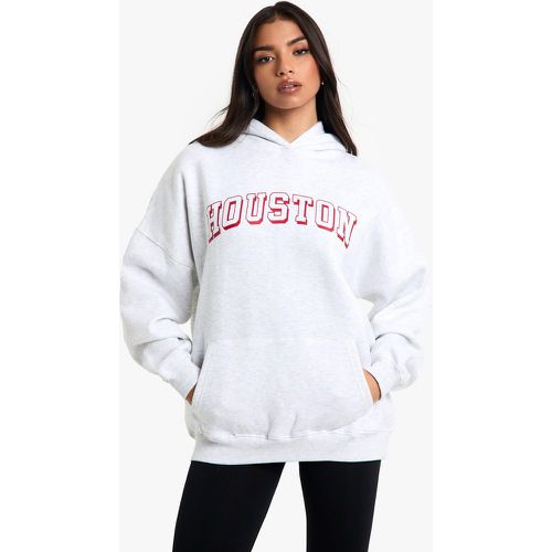 Sweat À Capuche Oversize À Slogan Houston - L - boohoo - Modalova