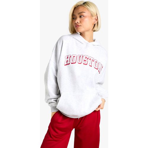 Sweat À Capuche Oversize À Slogan Houston - S - boohoo - Modalova