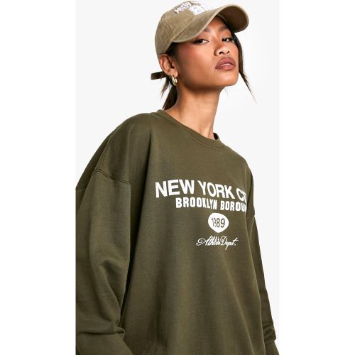 Nyc - Sweat Oversize À Slogan Brooklyn - M - boohoo - Modalova
