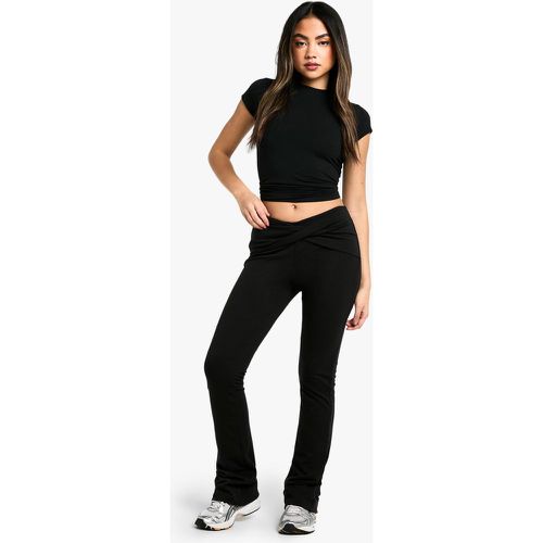 Pantalon Flare Épais En Jersey - 38 - boohoo - Modalova