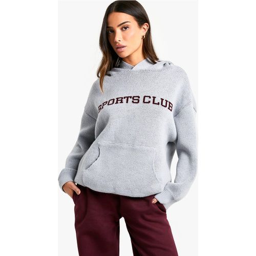 Petite" - Sweat À Capuche En Maille À Imprimé Club - S - boohoo - Modalova