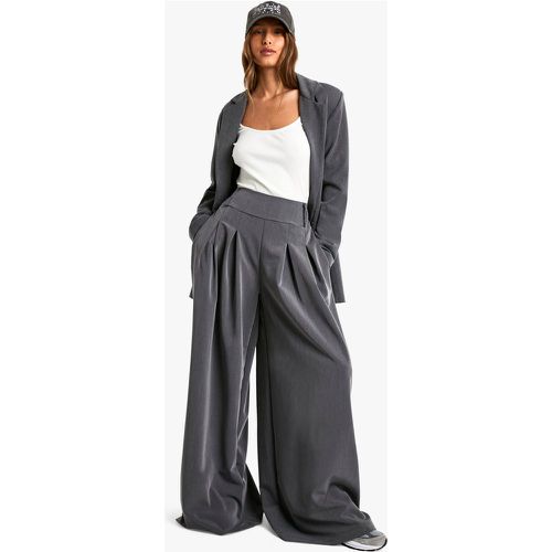 Pantalon Large Plissé - 40 - boohoo - Modalova