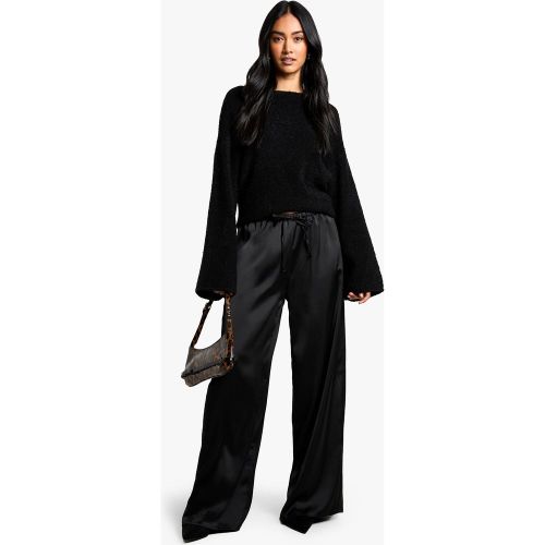 Pantalon Large Satiné - 34 - boohoo - Modalova