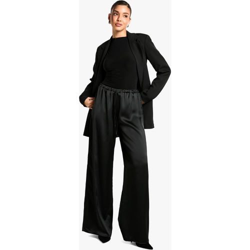 Pantalon Large Satiné - 38 - boohoo - Modalova