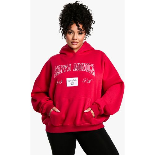 Grande Taille - Sweat À Capuche Oversize À Imprimé Santa Monica - 44 - boohoo - Modalova