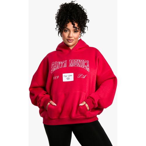 Grande Taille - Sweat À Capuche Oversize À Imprimé Santa Monica - 46 - boohoo - Modalova