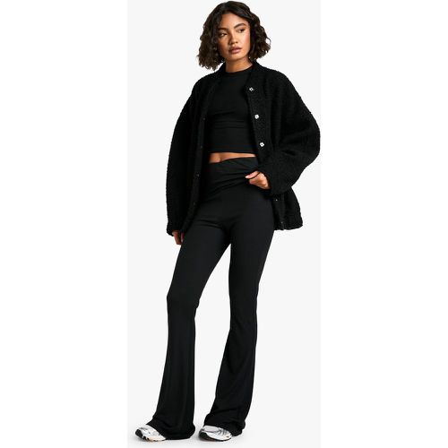 Tall" - Pantalon Flare Habillé En Maille Côtelée Douce - 40 - boohoo - Modalova