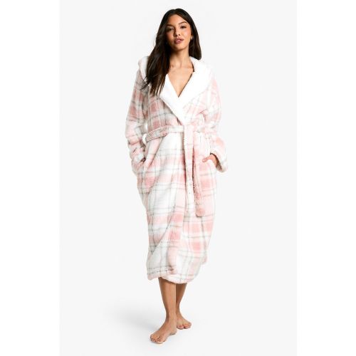 Robe De Chambre Courte À Capuche - M - boohoo - Modalova