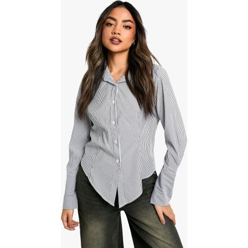 Chemise Cintrée À Rayures Fines - 34 - boohoo - Modalova