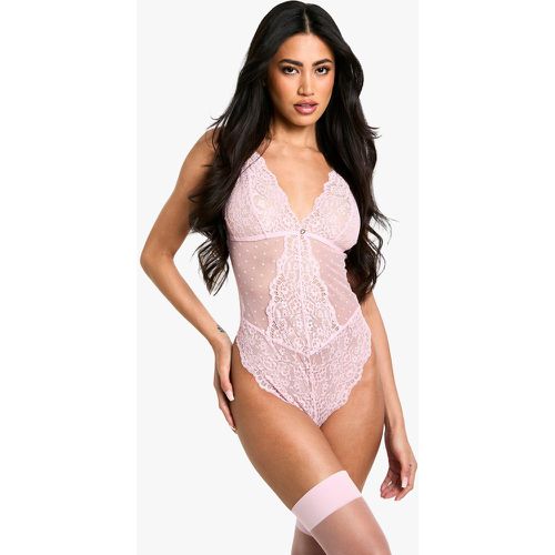 Body En Dentelle À Motif Cœur - 36 - boohoo - Modalova