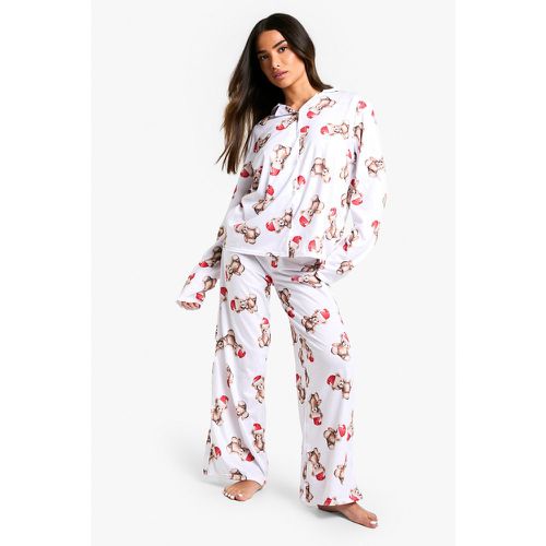 Petite" - Ensemble De Pyjama À Imprimé Ours - 36 - boohoo - Modalova