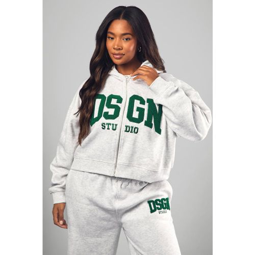 Grande Taille - Sweat À Capuche Zippé En Tissu Éponge - 44 - boohoo - Modalova