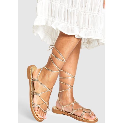 Spartiates Nouées - Pointure Large - 36 - boohoo - Modalova