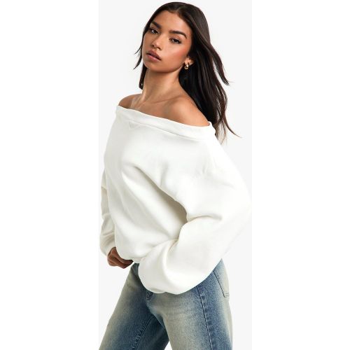 Sweat À Épaules Dénudées - Blanc Écru - S, Blanc Écru - boohoo - Modalova