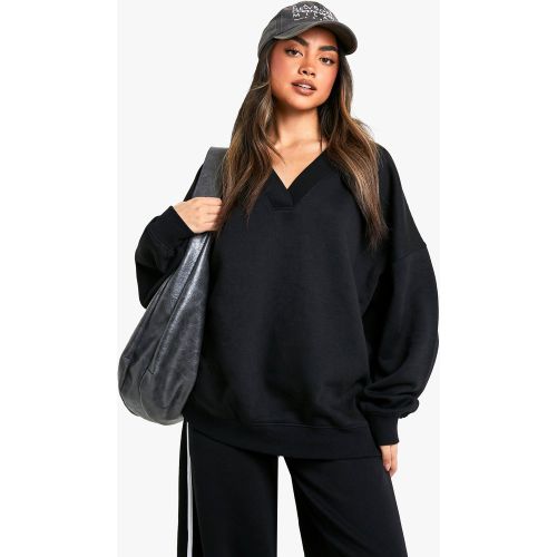Sweat Oversize À Col V - S - boohoo - Modalova
