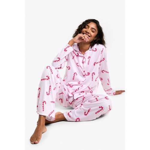 Tall" - Ensemble De Pyjama À Imprimé Sucre D'Orge - 36 - boohoo - Modalova