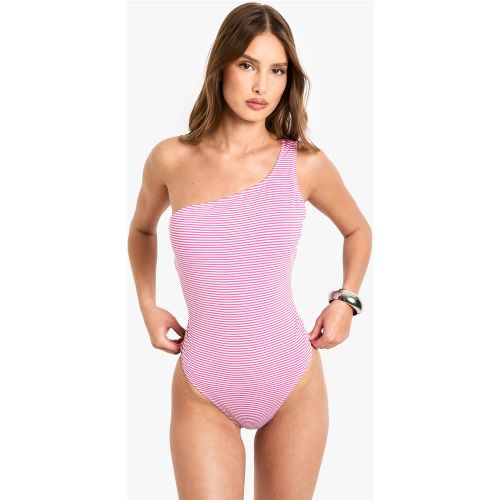 Maillot De Bain Asymétrique À Rayures - 36 - boohoo - Modalova