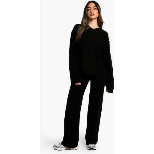 Ensemble En Maille Douce Avec Pull À Col V Et Maille Large - L - boohoo - Modalova