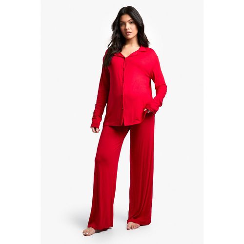 Maternité - Ensemble De Pyjama Avec Chemise À Manches Longues Et Pantalon - 40 - boohoo - Modalova