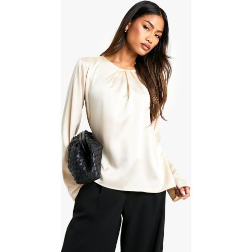 Blouse Satinée À Manches Longues - 34 - boohoo - Modalova