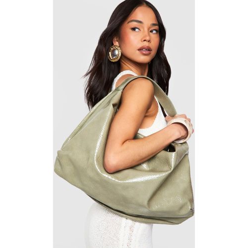 Sac À Main Texturé Verni - One Size - boohoo - Modalova