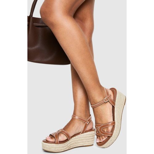 Sandales À Plateforme Et Découpes - 36 - boohoo - Modalova
