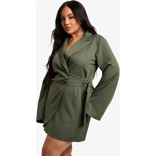 Grande Taille - Robe Blazer Nouée À Boucle - 48 - boohoo - Modalova