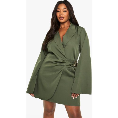 Grande Taille - Robe Blazer Nouée À Boucle - 44 - boohoo - Modalova