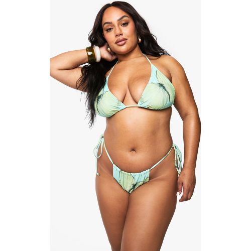Grande Taille - Bikini Oversize À Imprimé Papillon - 44 - boohoo - Modalova