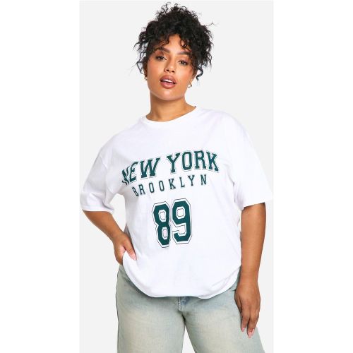 Grande Taille - T-Shirt Oversize À Imprimé New York 89 - 46 - boohoo - Modalova