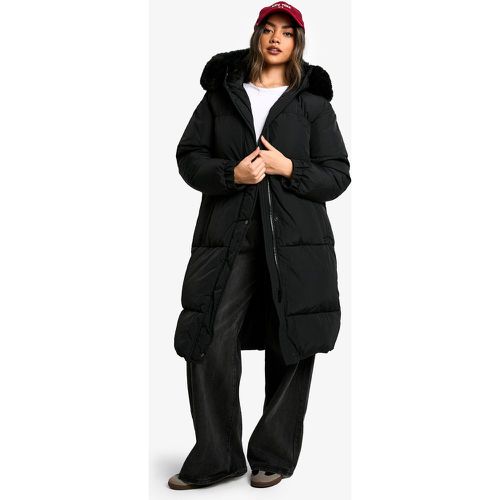 Parka Longue Matelassée À Capuche En Synthétique - 40 - boohoo - Modalova