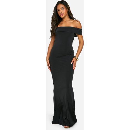 Robe Longue Froncée À Épaules Dénudées - 38 - boohoo - Modalova