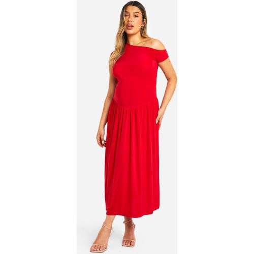 Maternité - Robe De Grossesse Mi-Longue À Épaules Dénudées - 36 - boohoo - Modalova