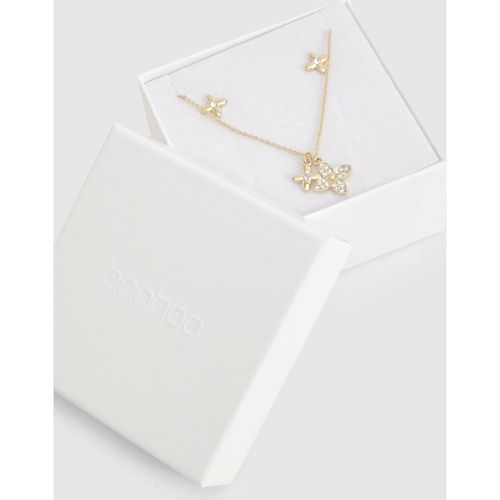 Coffret Cadeau Fleuri Avec Boucles D'Oreilles Strassées - One Size - boohoo - Modalova