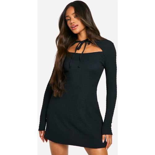 Robe Patineuse Texturée Nouée - 34 - boohoo - Modalova