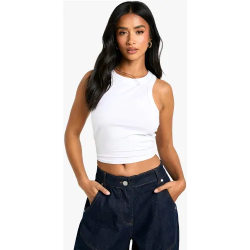 Petite" - Crop Top Basique À Dos Nageur - 34 - boohoo - Modalova