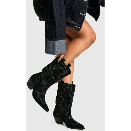 Santiags À Broderie - 36 - boohoo - Modalova