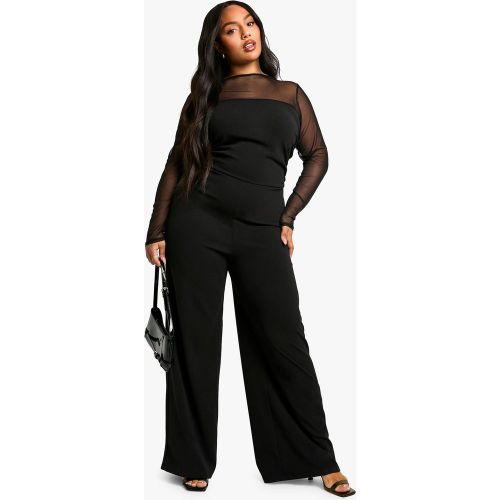 Grande Taille - Combinaison Large Froncée En Mesh - 56 - boohoo - Modalova