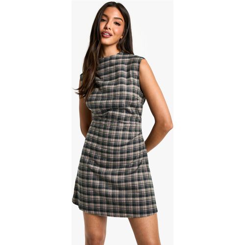 Robe Courte Habillée À Carreaux - 40 - boohoo - Modalova