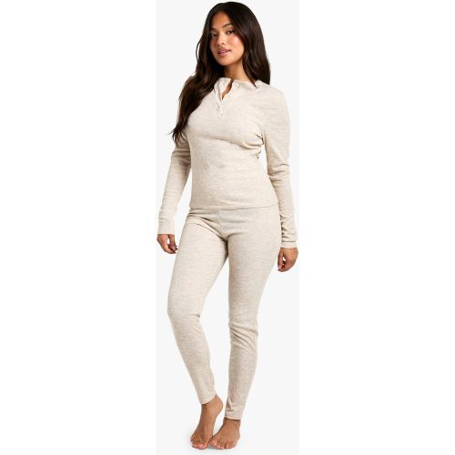 Petite" - Ensemble Côtelé À Manches Longues Et Legging - 34 - boohoo - Modalova